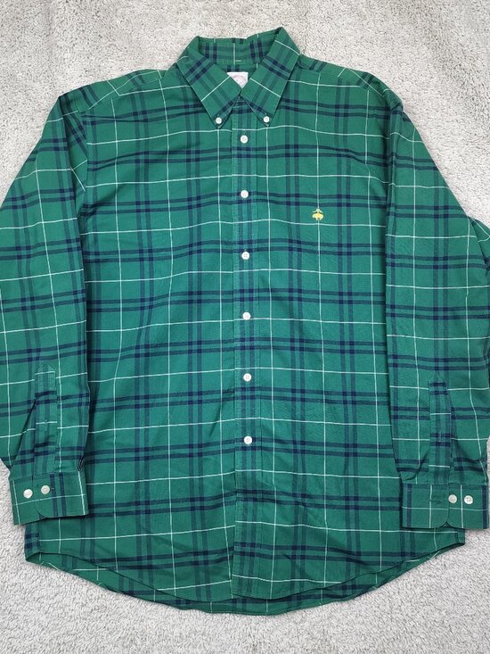 Brooks Brothers Other - Brooks Brothers Button Down Shirt Mens Large L Green Oxford 100% Supima Made USA